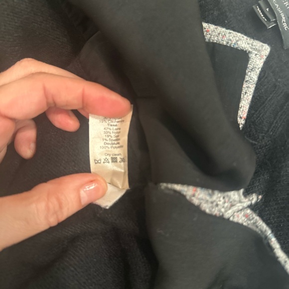 J. Crew Cashmere & Wool blend/ Black and Gray Crew Neck Sweater - Picture 7 of 9